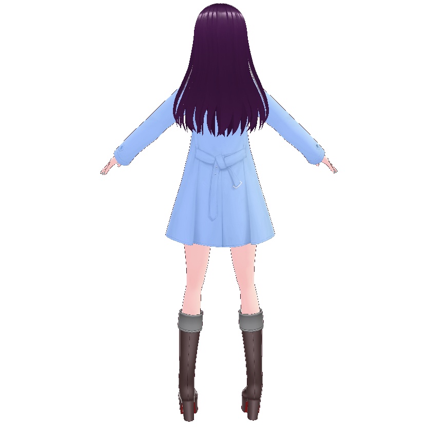 秋のガールズトレンチコート_3D衣装