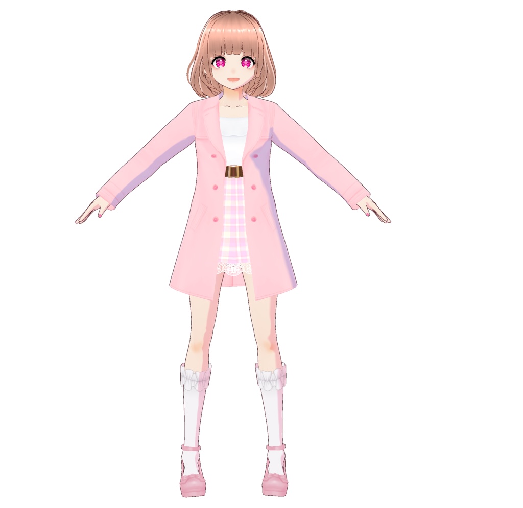 秋のガールズトレンチコート_3D衣装