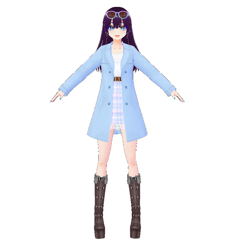 秋のガールズトレンチコート_3D衣装