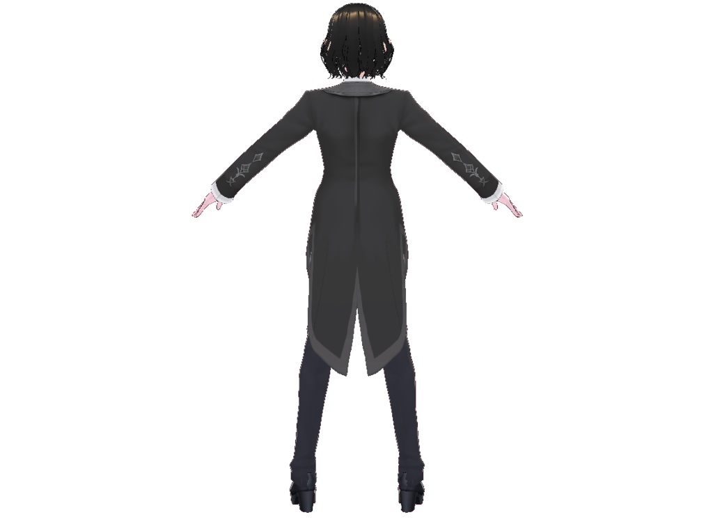 漆黒のロイヤル執事服_3D衣装
