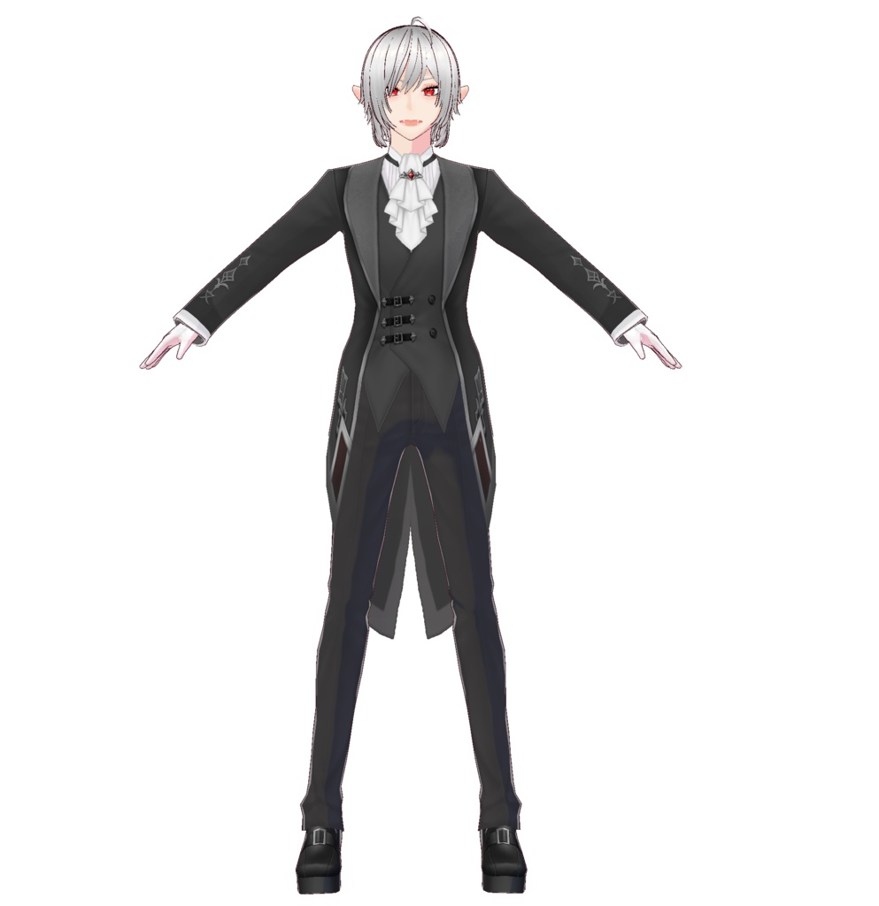 漆黒のロイヤル執事服_3D衣装