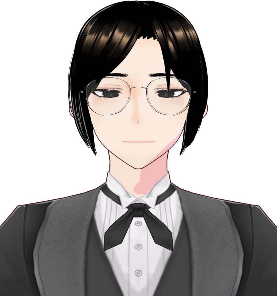 3Dキャラクター・眼鏡執事3Dモデル