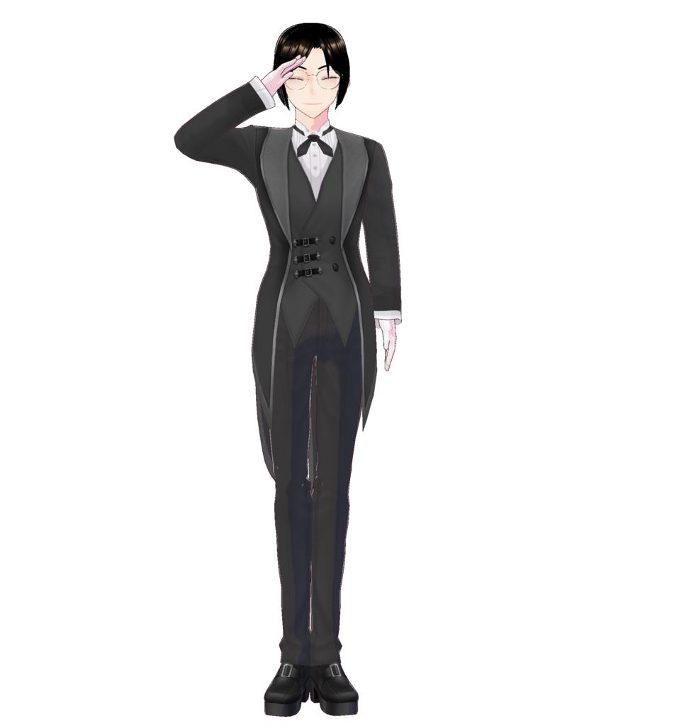 3Dキャラクター・眼鏡執事3Dモデル