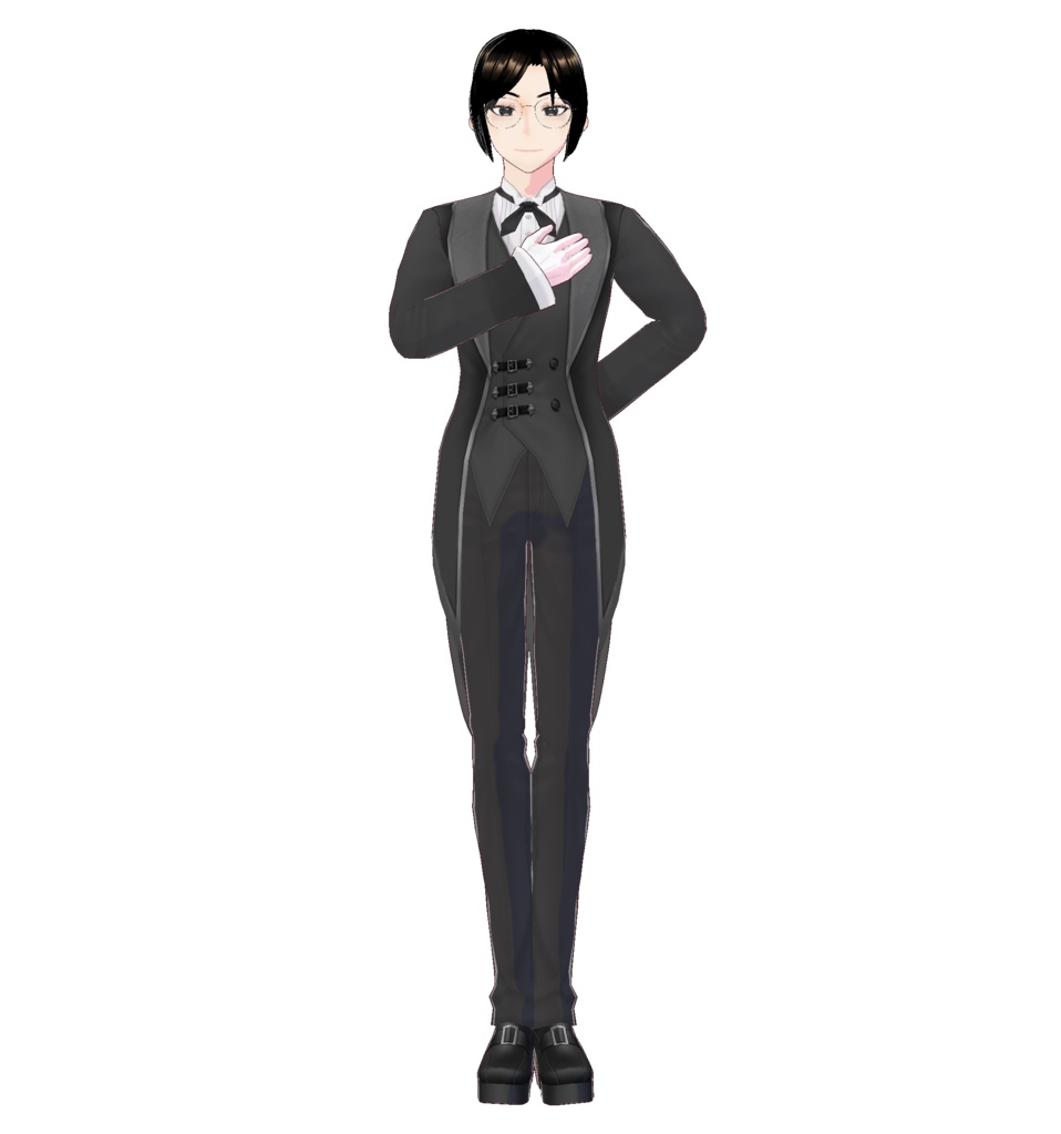 3Dキャラクター・眼鏡執事3Dモデル
