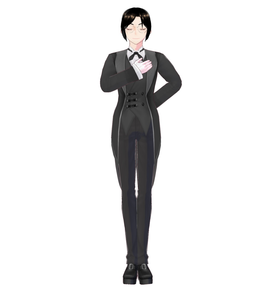 3Dキャラクター・眼鏡執事3Dモデル