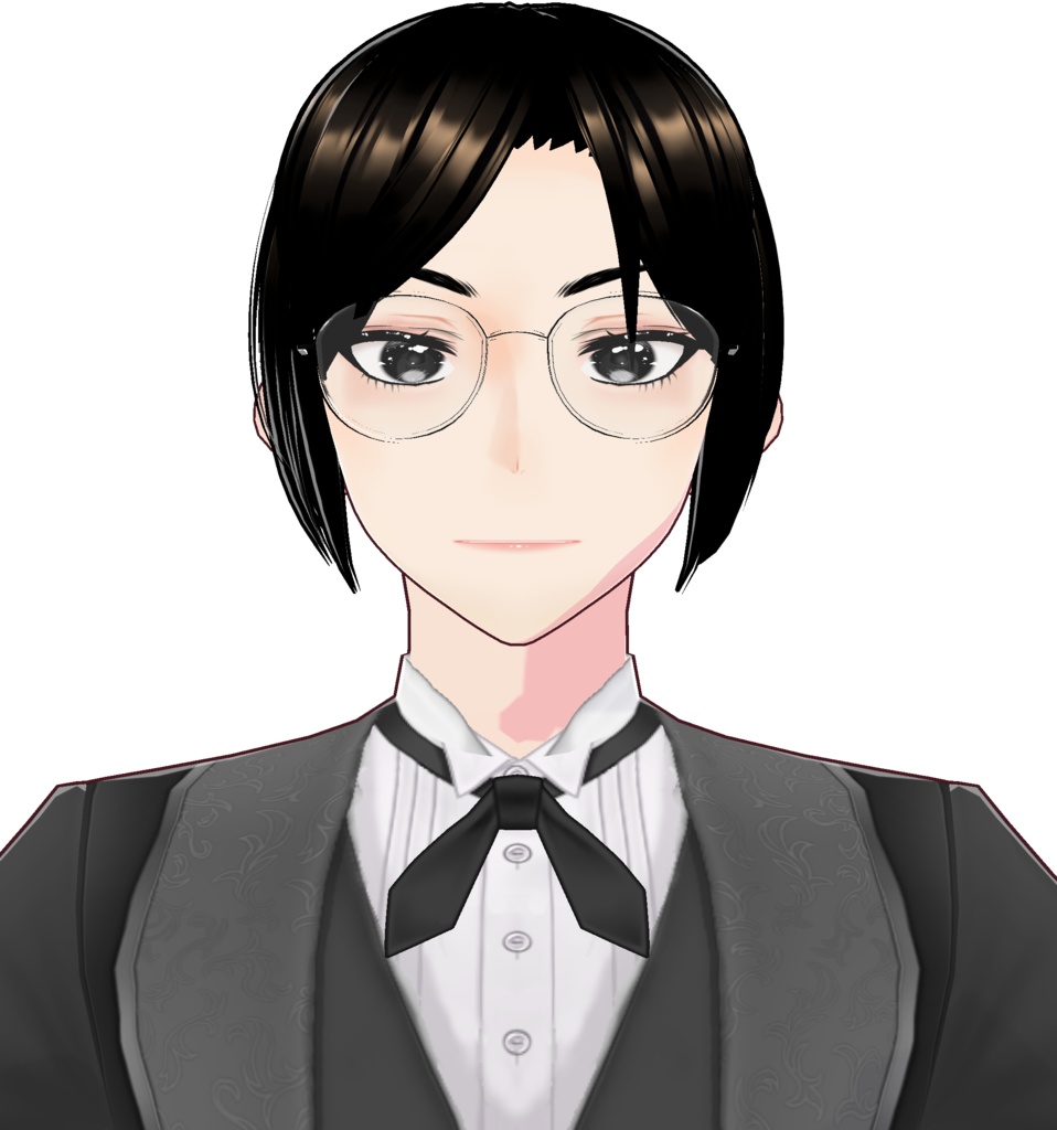 3Dキャラクター・眼鏡執事3Dモデル
