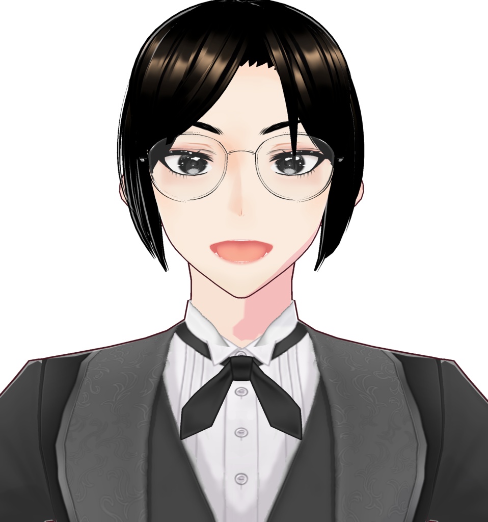 3Dキャラクター・眼鏡執事3Dモデル