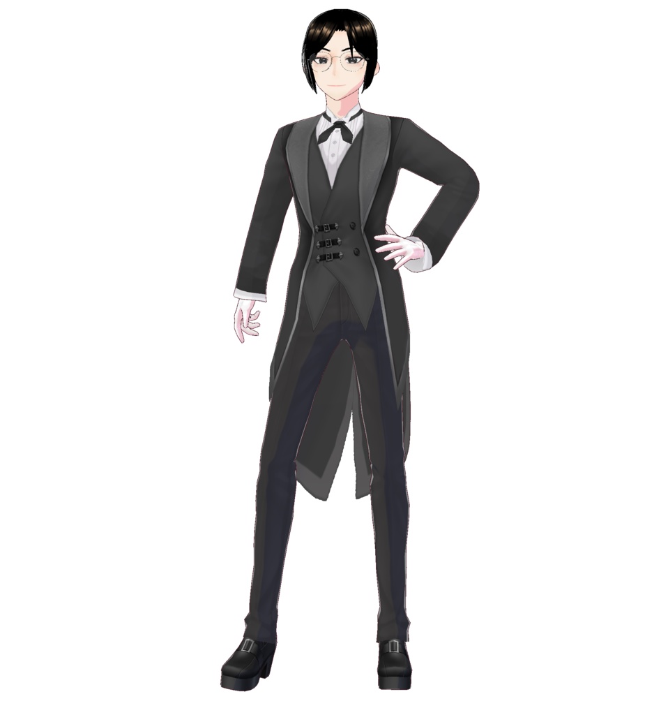 3Dキャラクター・眼鏡執事3Dモデル