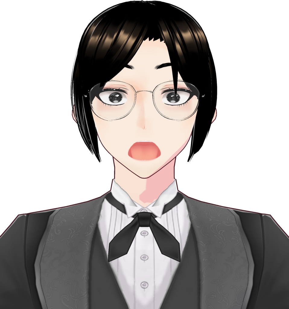 3Dキャラクター・眼鏡執事3Dモデル