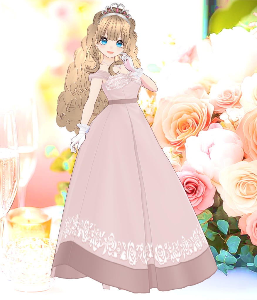 3Dキャラクター・桃色プリンセス・ティアラ