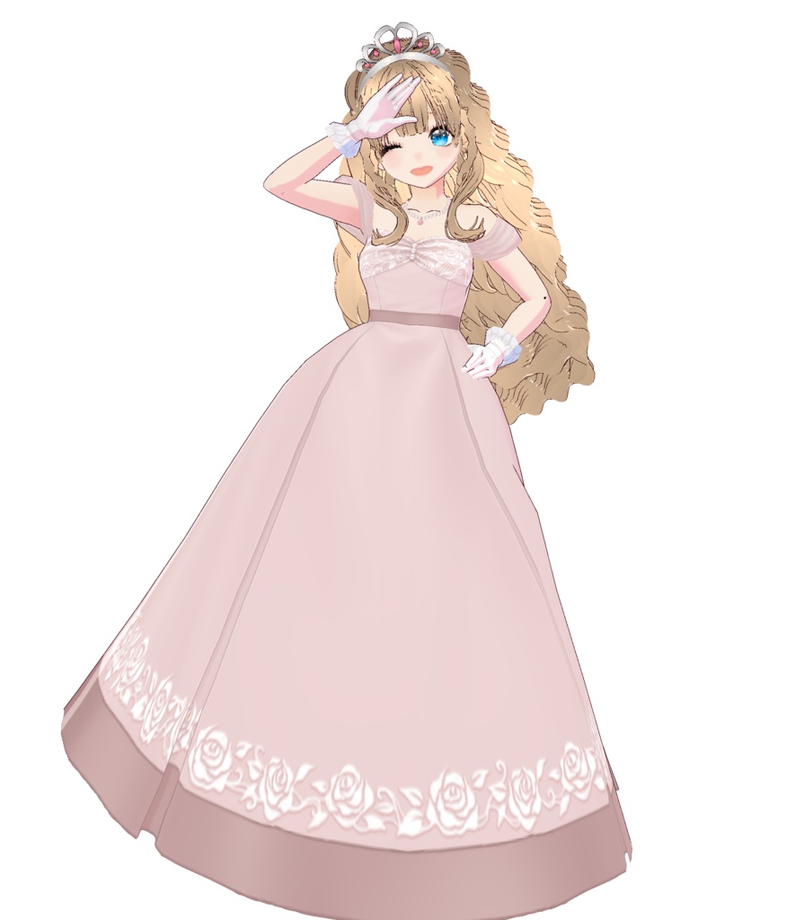 3Dキャラクター・桃色プリンセス・ティアラ