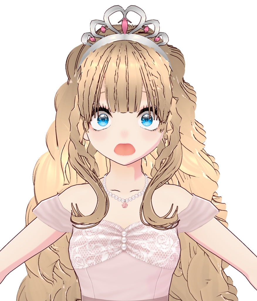 3Dキャラクター・桃色プリンセス・ティアラ