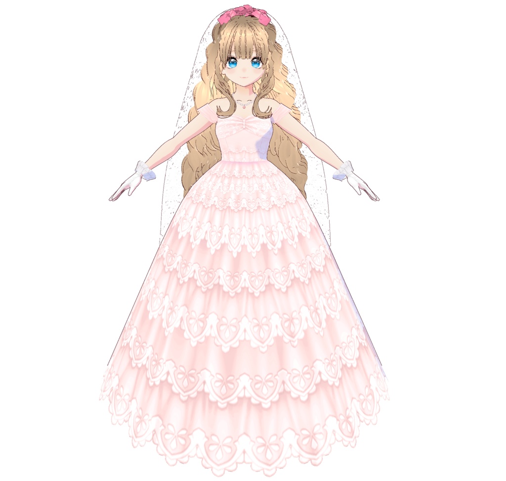 3D衣装・プリンセス・ウエディングドレス衣装3色セット