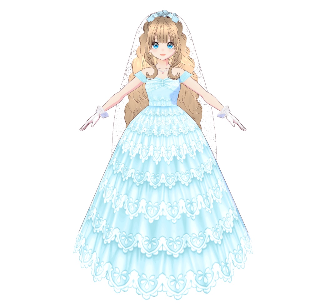 3D衣装・プリンセス・ウエディングドレス衣装3色セット