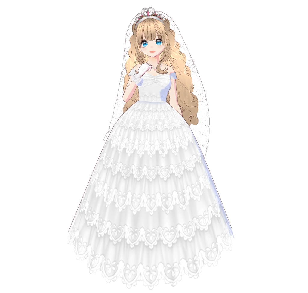 3D衣装・プリンセス・ウエディングドレス衣装3色セット