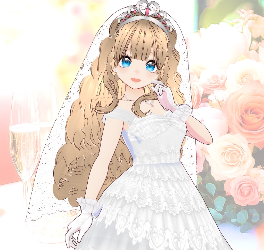 3D衣装・プリンセス・ウエディングドレス衣装3色セット