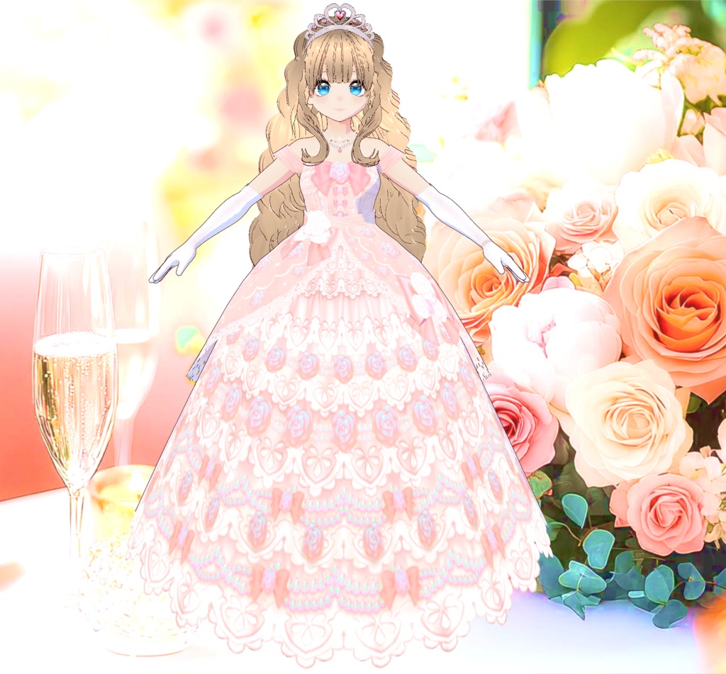 3D衣装・お姫様のドレス衣装(※3色バラ売り)