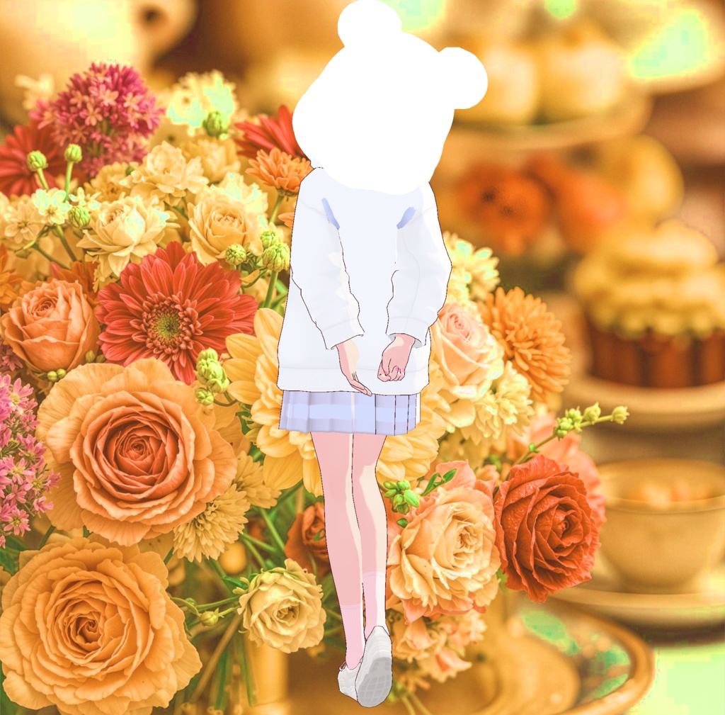 3D衣装・くまさんパーカー(白と黒の2色セット)