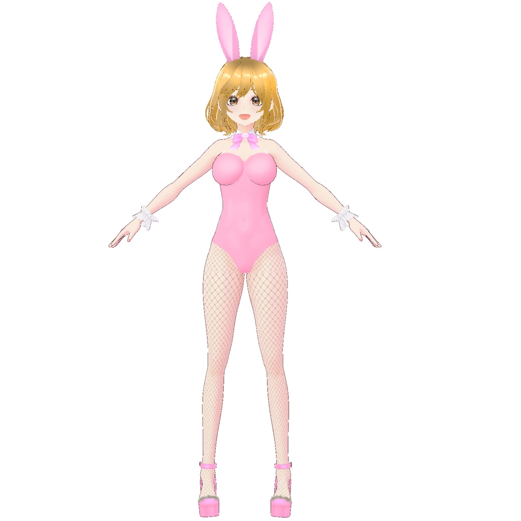 バニーガールの3D衣装(※レディース下半身インナー&靴☆黒・青・ピンク・赤の4色セット)
