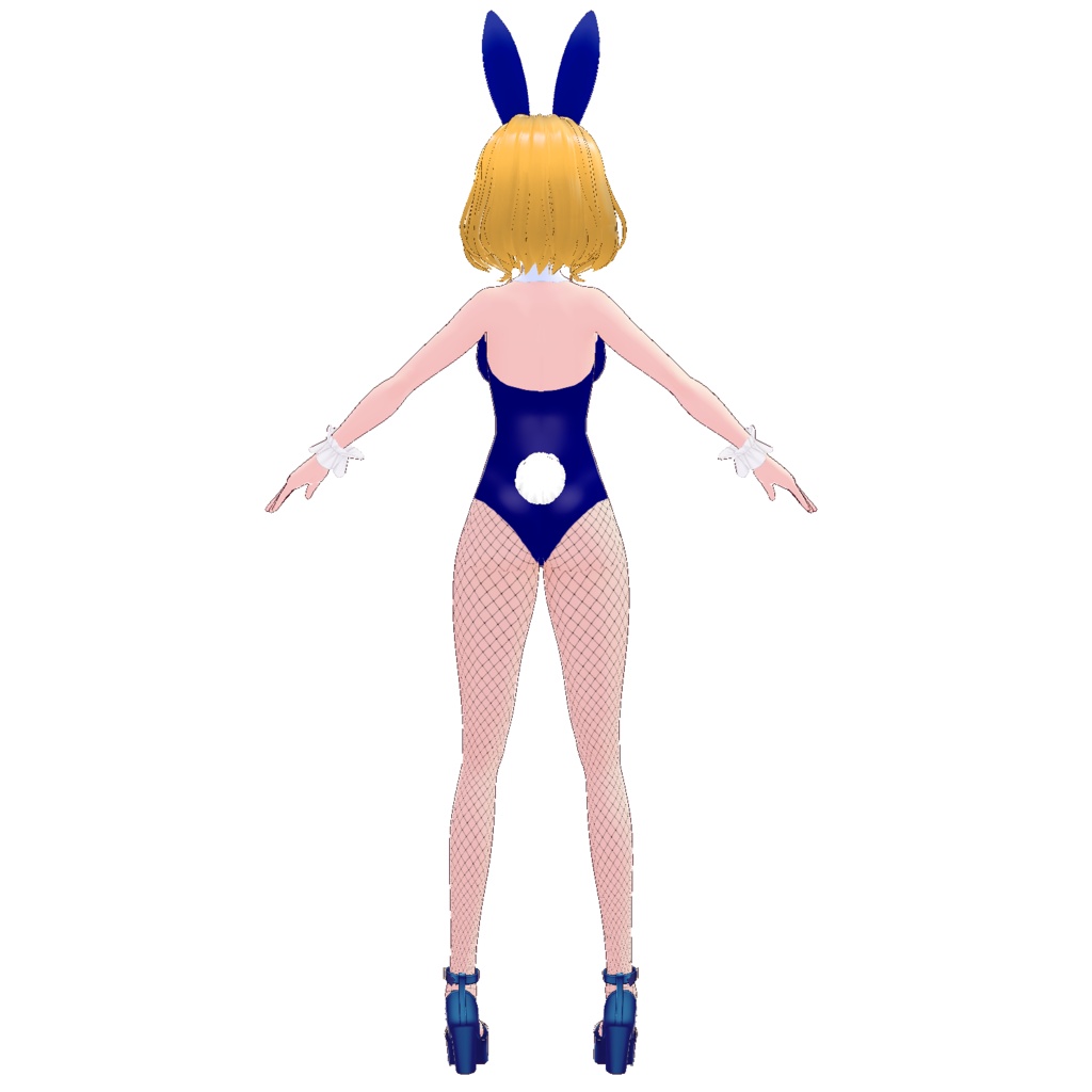 バニーガールの3D衣装(※レディース下半身インナー&靴☆黒・青・ピンク・赤の4色セット)
