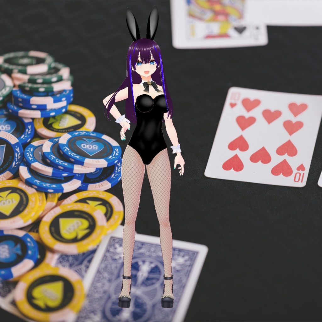 バニーガールの3D衣装(※レディース下半身インナー&靴☆黒・青・ピンク・赤の4色セット)