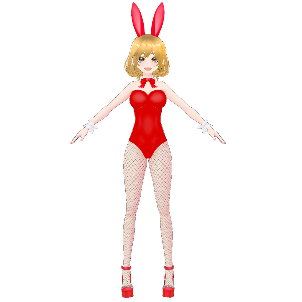 バニーガールの3D衣装(※レディース下半身インナー&靴☆黒・青・ピンク・赤の4色セット)