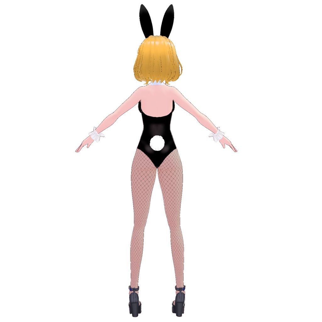 バニーガールの3D衣装(※レディース下半身インナー&靴☆黒・青・ピンク・赤の4色セット)