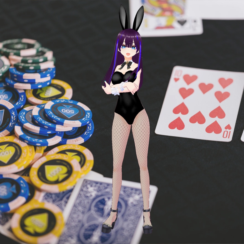バニーガールの3D衣装(※レディース下半身インナー&靴☆黒・青・ピンク・赤の4色セット)
