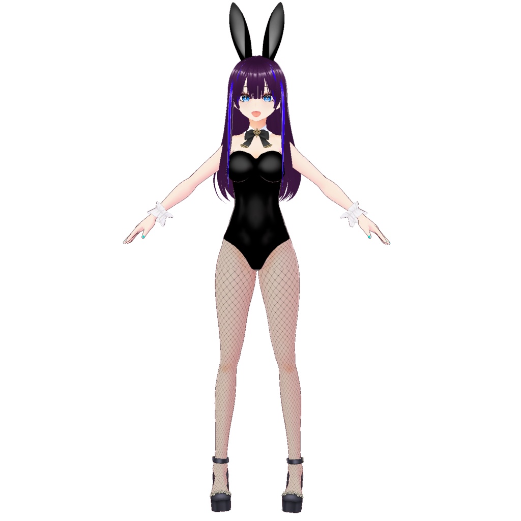 バニーガールの3D衣装(※レディース下半身インナー&靴☆黒・青・ピンク・赤の4色セット)
