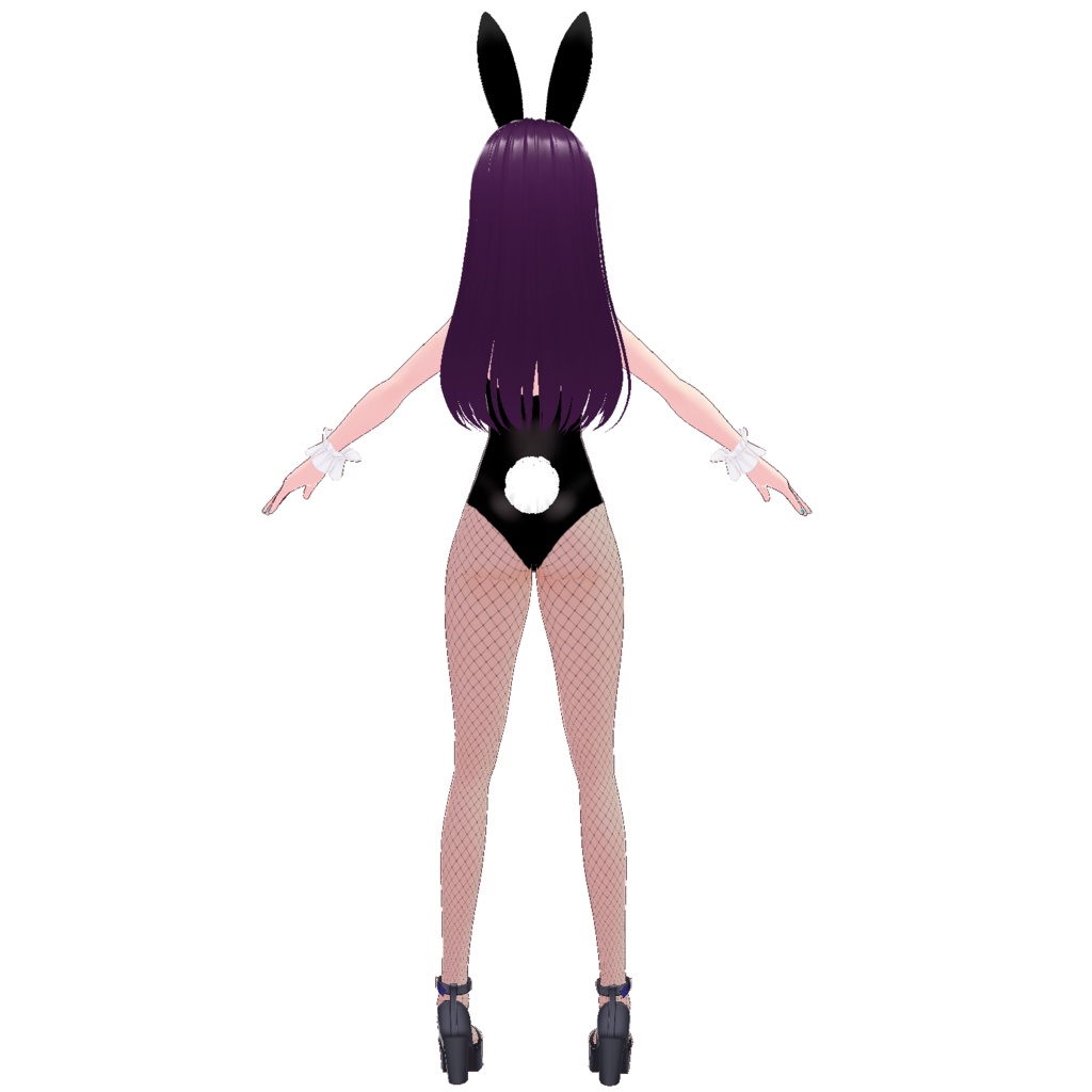 バニーガールの3D衣装(※レディース下半身インナー&靴☆黒・青・ピンク・赤の4色セット)