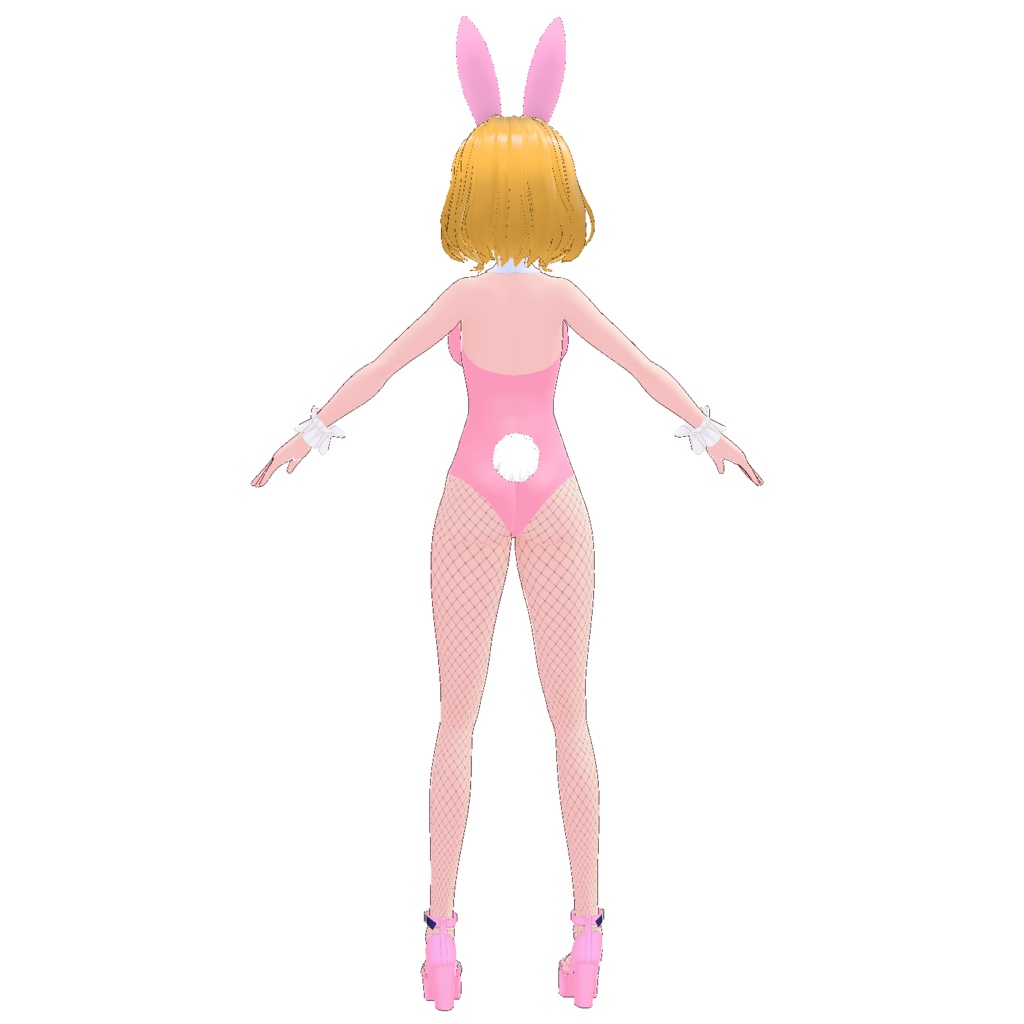 バニーガールの3D衣装(※レディース下半身インナー&靴☆黒・青・ピンク・赤の4色セット)