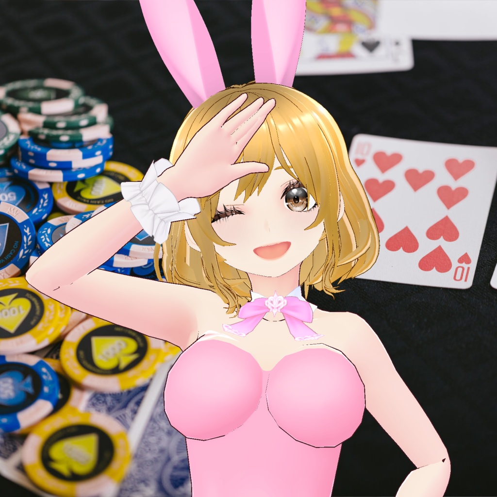 バニーガールの3D衣装(※レディース下半身インナー&靴☆黒・青・ピンク・赤の4色セット)