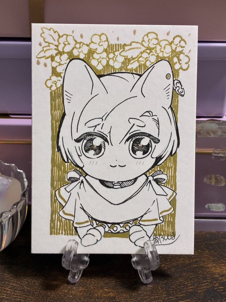 ミニ原画「ニコッ」トワ