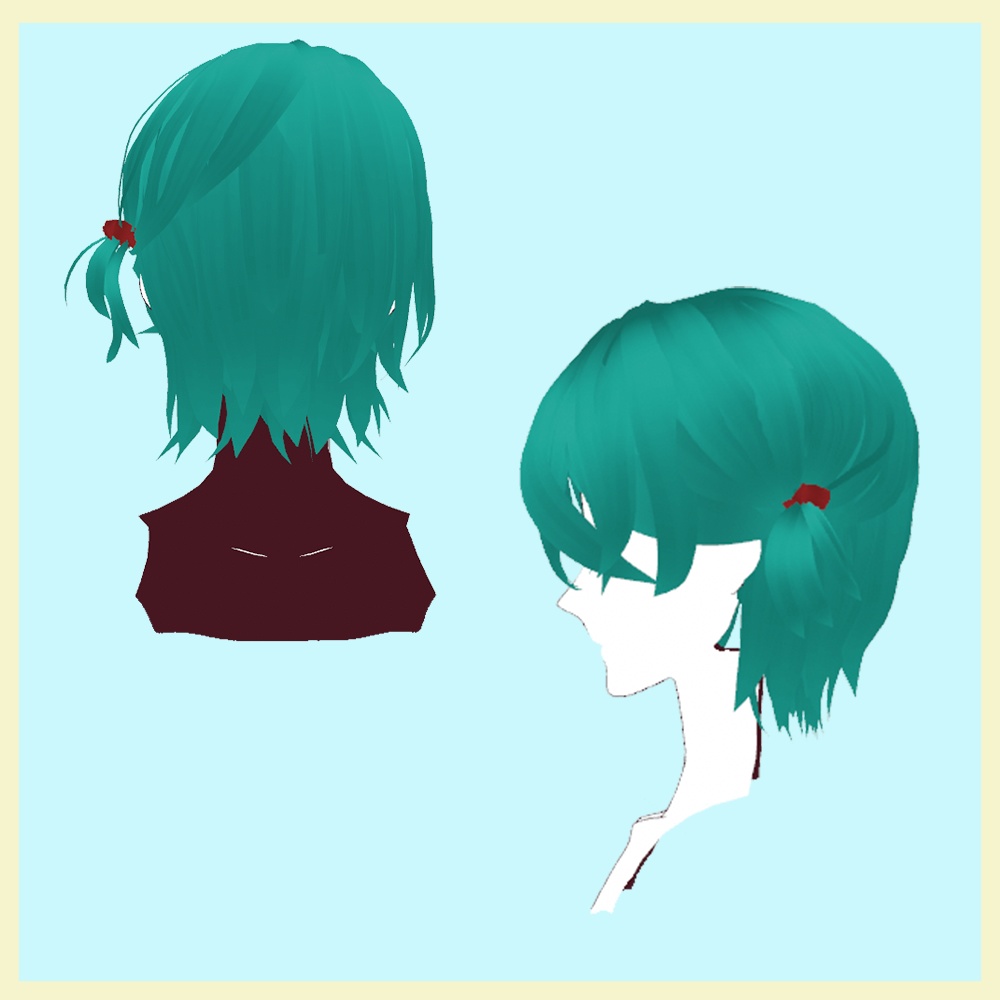 【VRoid正式版対応】ウルフサイドアップ/Wolf Side-Up Hairstyle【Hair Preset】