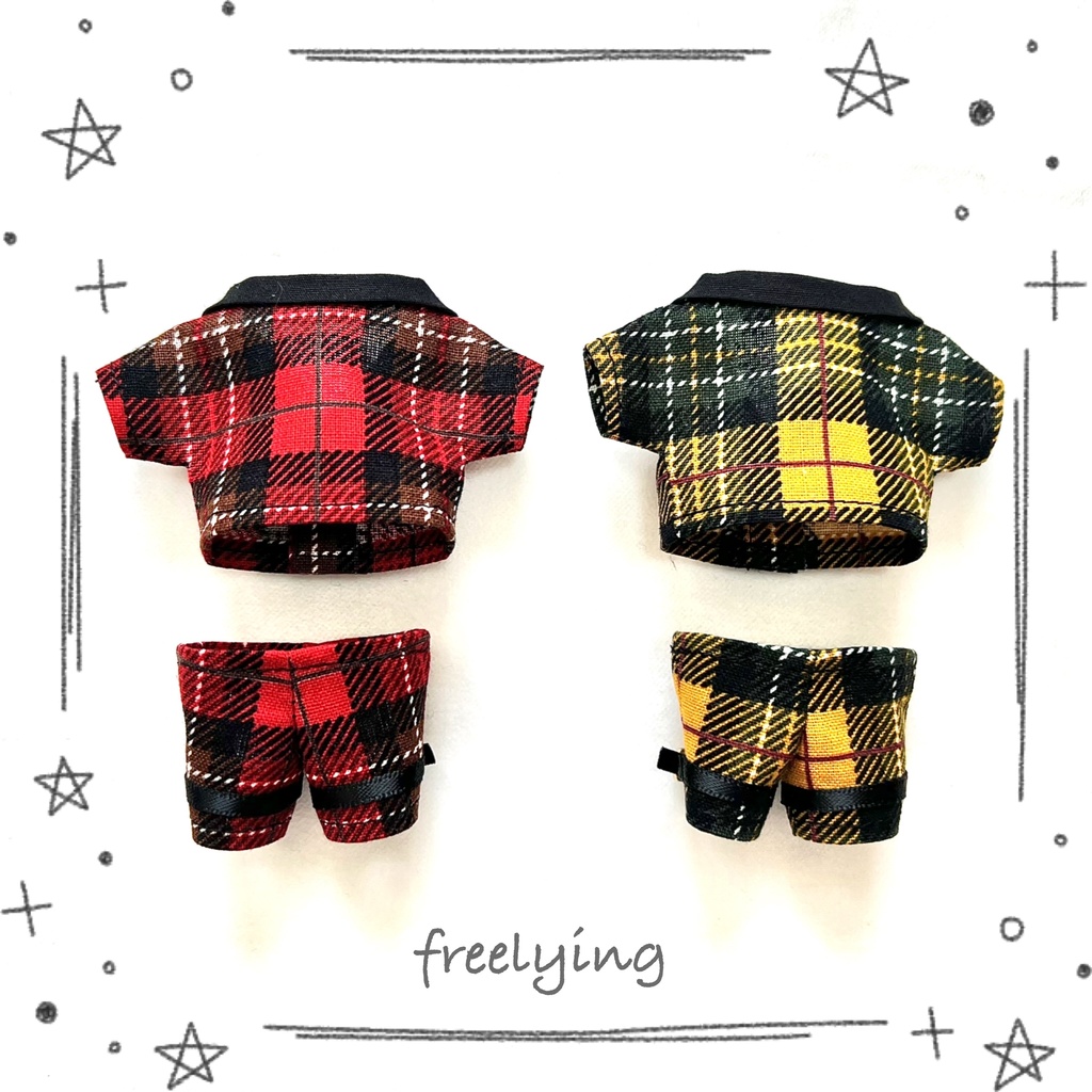 チェックスーツセット(12cmぬい用)