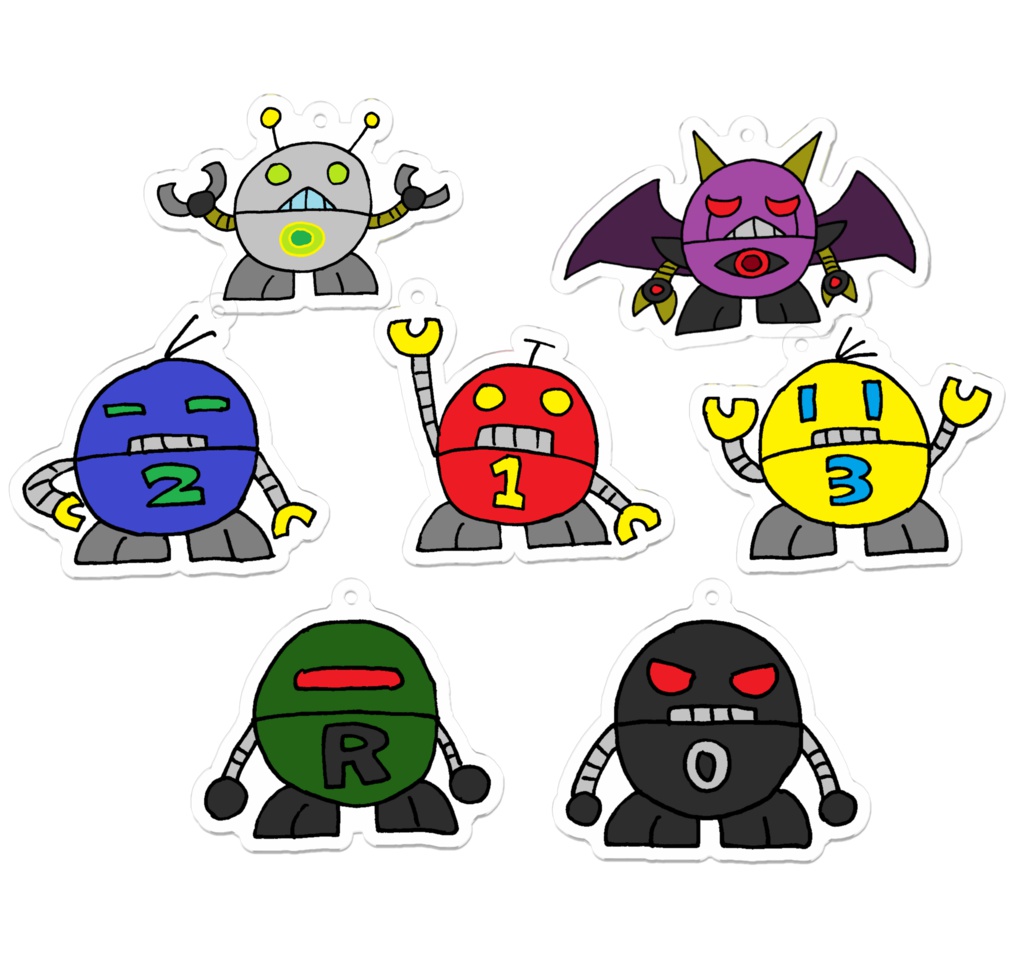 ロボナン<RoBo-Num> アクリルキーホルダー