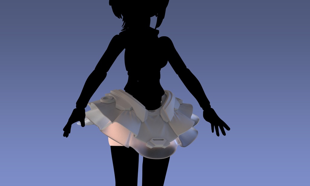 1/12 腰パーツ「メカフリルスカート」