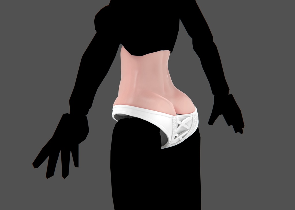 1/12 胴体パーツ 「フリルショーツ&おなか」太もも・ボトムスセット用