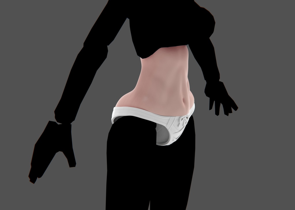 1/12 胴体パーツ 「フリルショーツ&おなか」太もも・ボトムスセット用