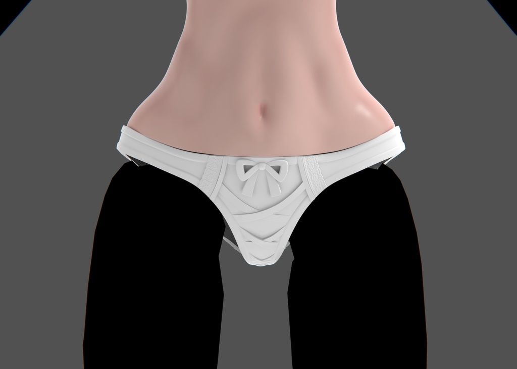 1/12 胴体パーツ 「フリルショーツ&おなか」太もも・ボトムスセット用