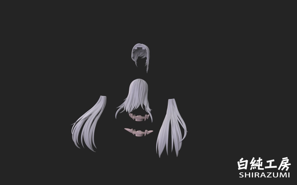 1/12 ヘッドパーツセット「ロングヘアスタイル」