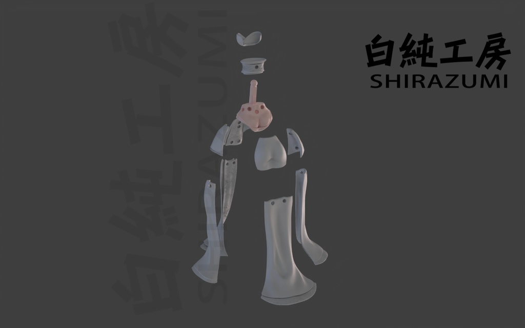 1/12 胴体・胸部セット「和風センター・ミニ和装&胸元」(専用オプションパーツ)