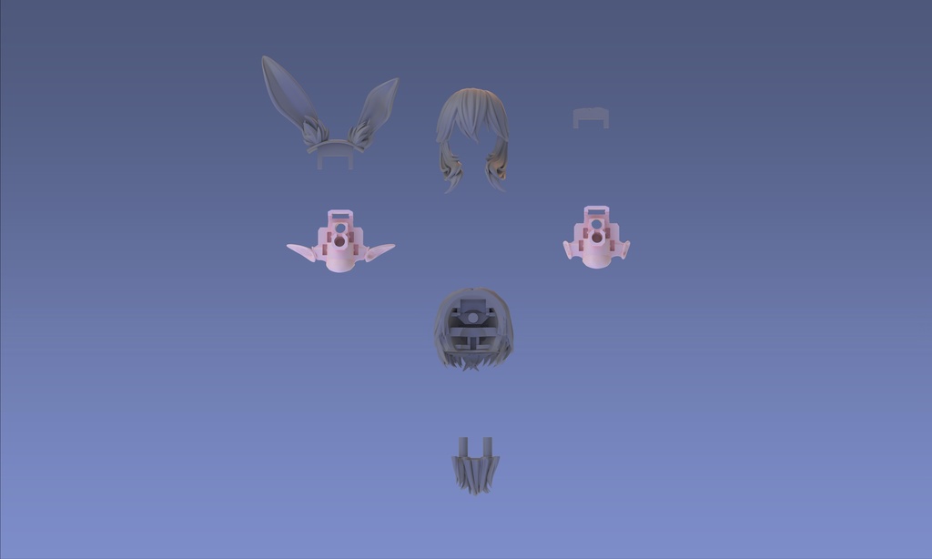 1/12 ヘッドパーツセット「うさみみヘアスタイル」