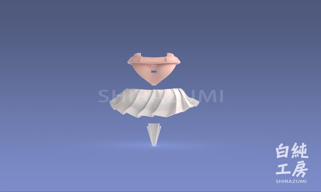 1/12腰パーツ「ベルトスカート」