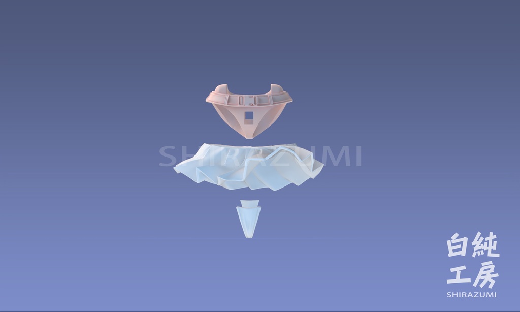 1/12腰パーツ「ベルトスカート」