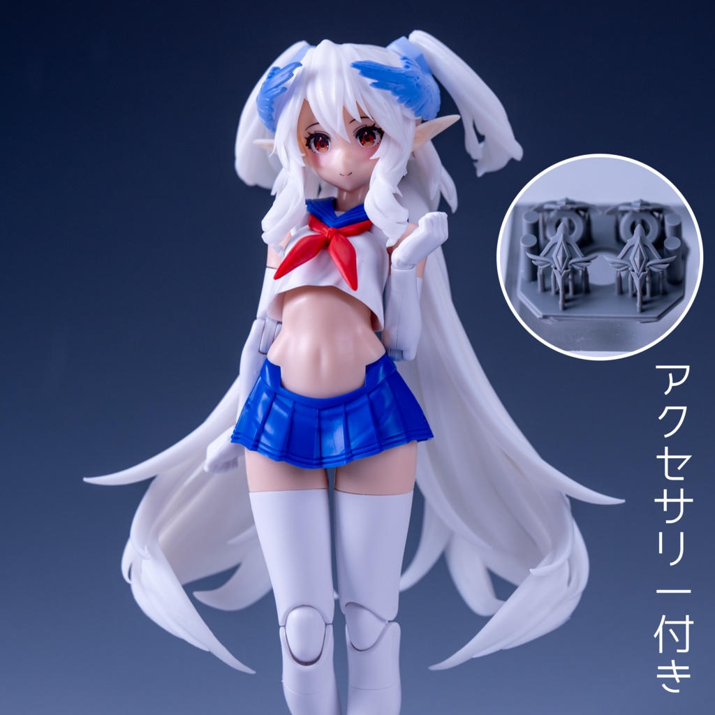 純白工房 エンジェルの羽衣 1/12 バスタードール 組立済 エンジェルの羽衣」 1/12キャラクターパーツセット - 白純工房