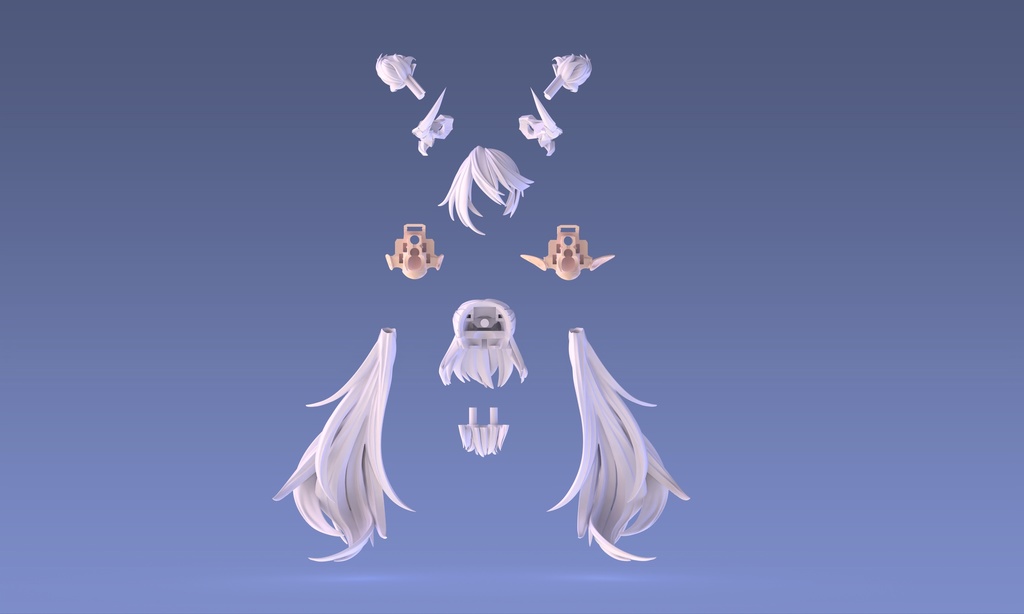 1/12 ヘッドパーツセット「デビルヘアスタイル」(アクセサリー付き)