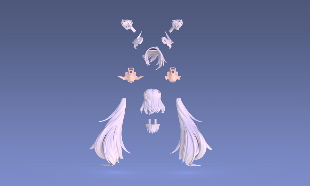 1/12 ヘッドパーツセット「デビルヘアスタイル」(アクセサリー付き)