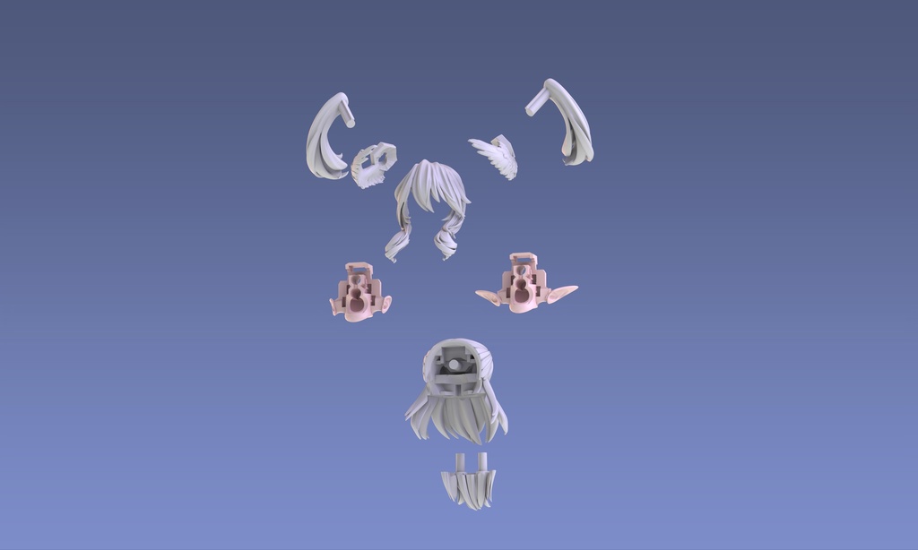 1/12 ヘッドパーツセット「エンジェルヘアスタイル」ショート.Ver