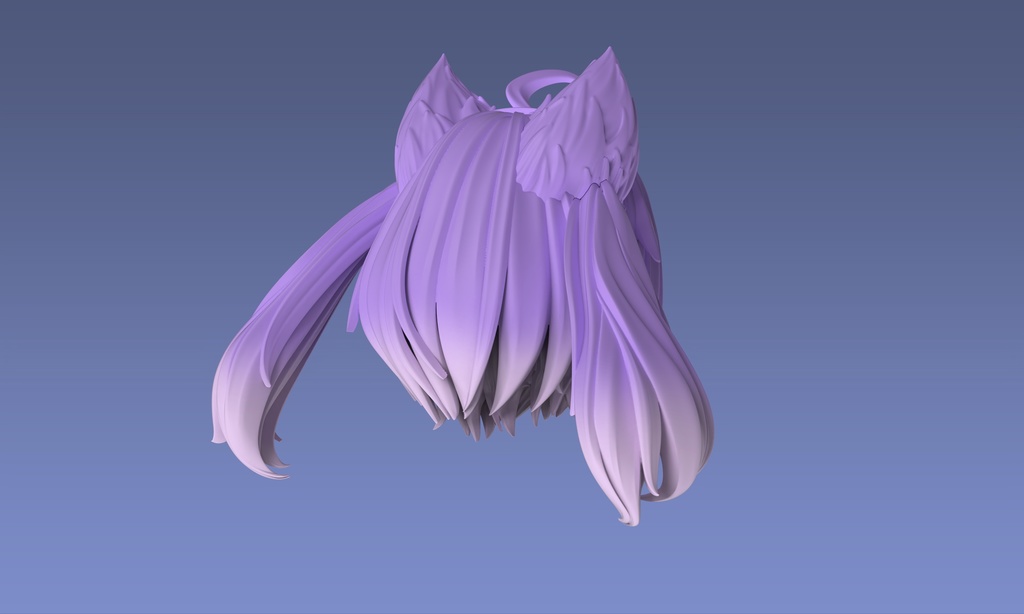 1/12 ヘッドパーツセット「ネコミミツインテールヘアスタイル」